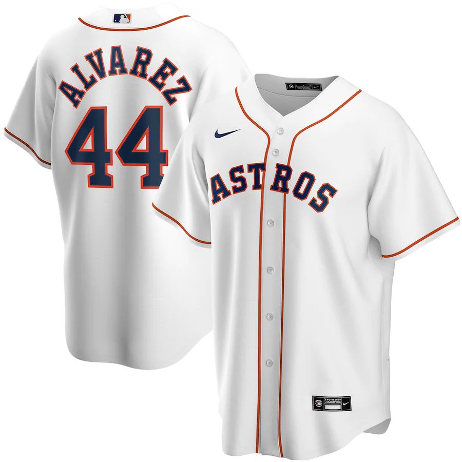 Mens Houston Astros #44 Yordan alvarez Nike White Home Replica Player MLB Jerseys->houston astros->MLB Jersey